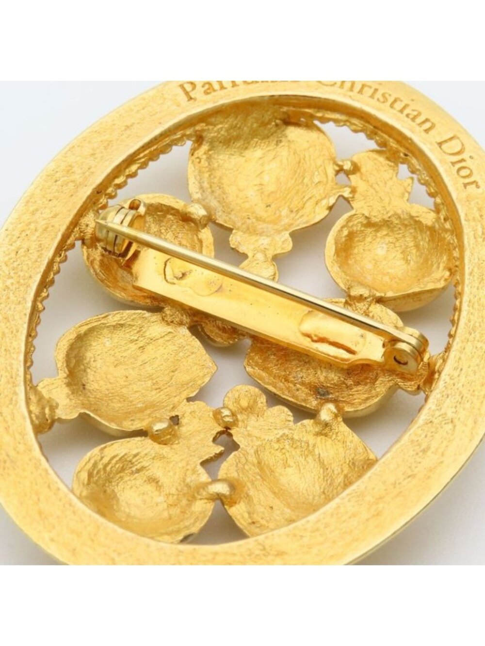 Dior Brooch Metal Gold Parfums Perfume Motif - Picture 6 of 7